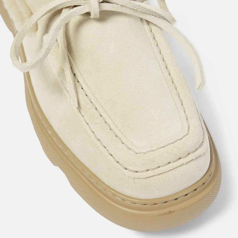 BURBERRY - EKD Shearling Lined Suede Mules w/ Box & Dustbags - Picture 3 of 6